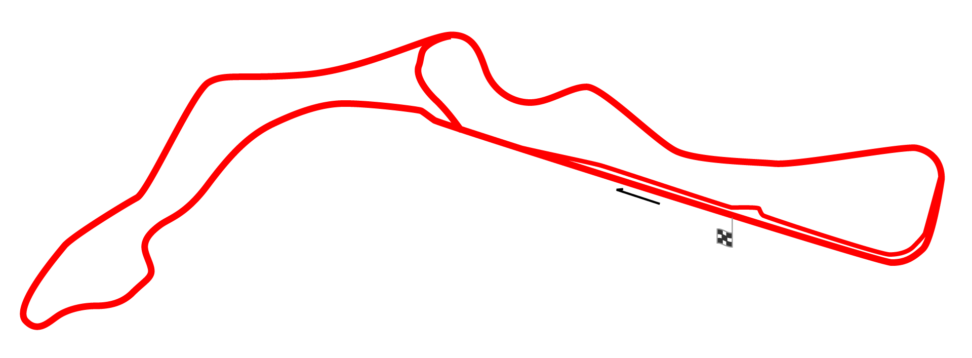 Layout der Rennstrecke: Automotodrom Most